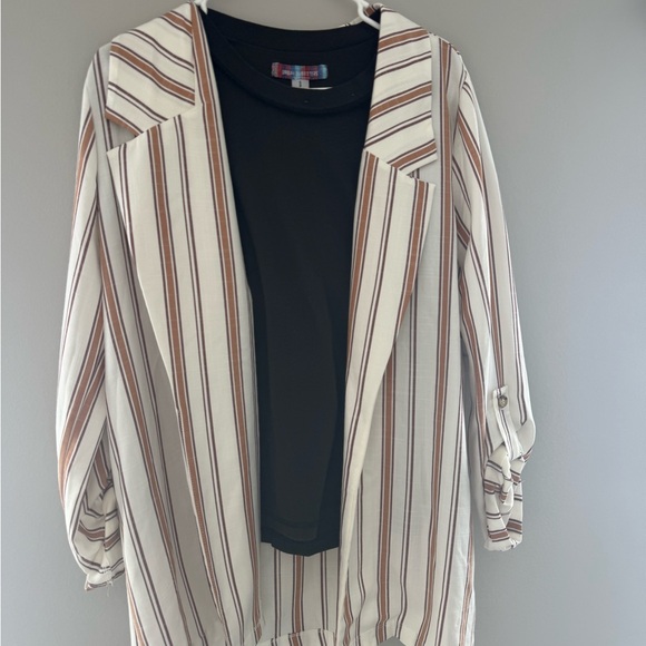 Striped Open-Front Cardigan - Picture 5 of 5